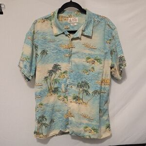 Lucky Brand Hawaaiin Tropical Island Print Men's Shirt